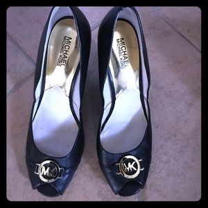 Michael Kors Black Wedge Shoes